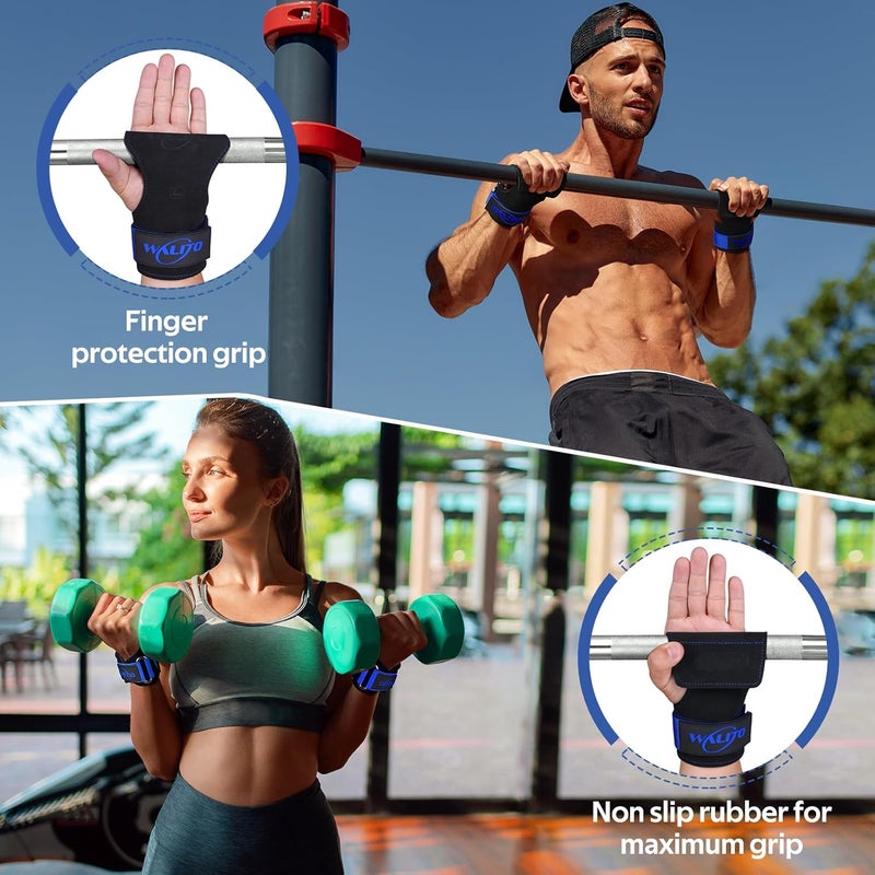 WALITO Weight Lifting Wrist Strap, Double Leather Weightlifting Wrist Straps for Gym Strength Training, Neoprene Padded Wrist Wraps - for Men & Women (Pair) - Image 5